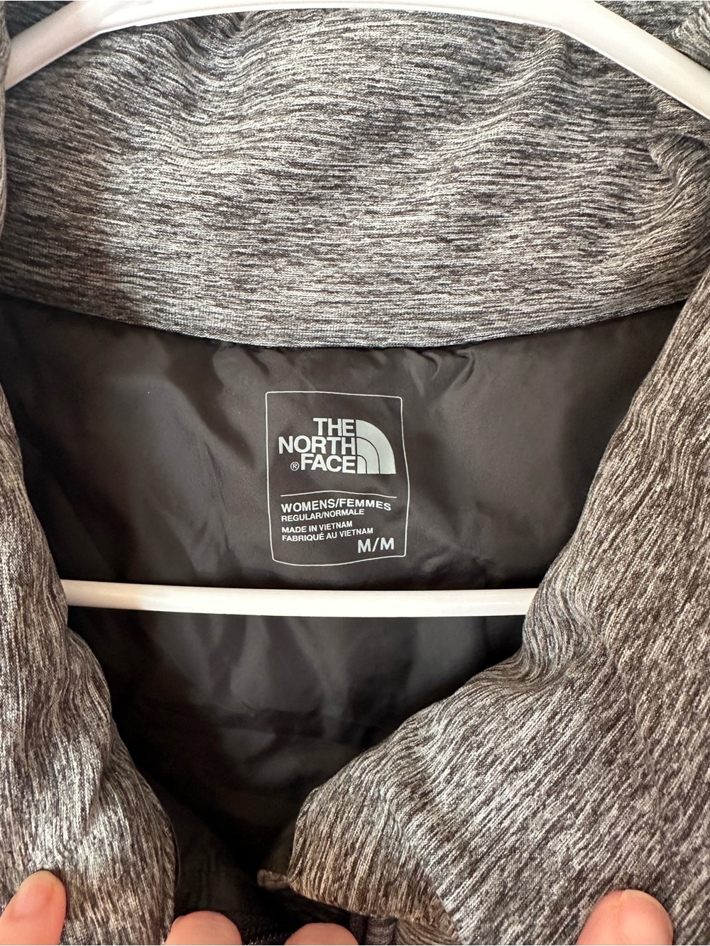 The North Face Women’s Pseudio Vest Grey Puffer Jacket Training Run Sz Med View 5